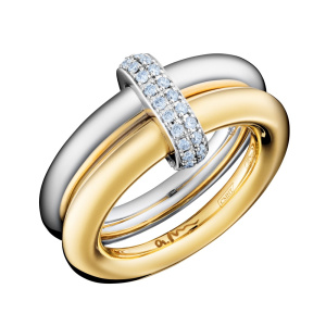 Кольцо 010655-Ж/Б (Au 750)