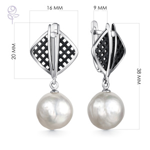 Серьги 52864S6B (Ag 925)