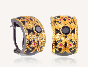 Серьги HYPE086ABL (Ag 925)