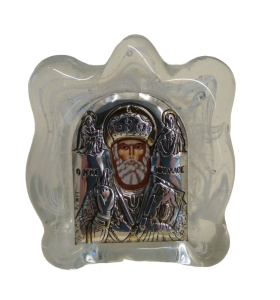 Икона EK0MAG 009 w Н.Чудотворец (стекло) (Ag 925)