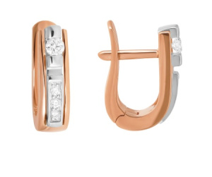 Серьги 2439186М (Au 585)