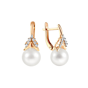 Серьги 290-1-1073Р (Au 585)