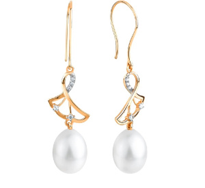 Серьги 290-1-1159Р (Au 585)