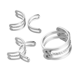 Кольцо CZ-R05285-X-W-X-X-W (Ag 925)