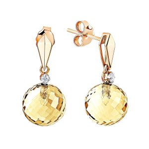 Серьги 260-1-1138Р-Ц (Au 585)