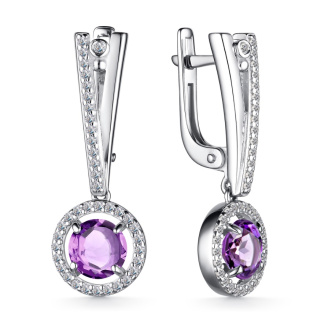 Серьги 02-3671/00АМ-00 (Ag 925)