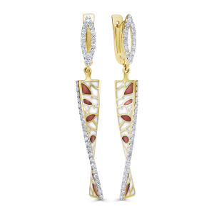 Серьги 12-22108-1001 (Au 585)