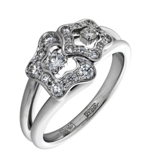 Кольцо 010401-Ж/Б (Au 750)