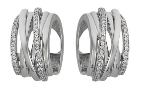 Серьги 020651-Б (Au 750)