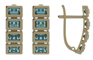 Серьги 035312-1350 (Au 585)