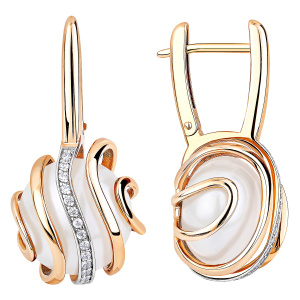 Серьги 290-1-1292Р (Au 585)