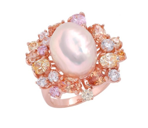 Кольцо BUTR241-3CZ (Ag 925)