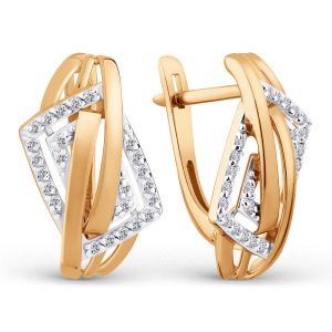 Серьги 035322-1102 (Au 585)