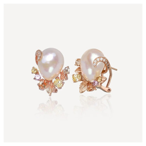 Серьги BUTE240-3CZ (Ag 925)