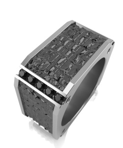 Кольцо SF-к203кч-28ф/с (Ag 925)