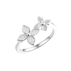 Кольцо CZ-R04037-X-W-X-X-W (Ag 925)