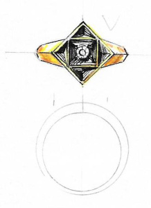 Кольцо 01-01229-06-001-02-08 (Au 585)