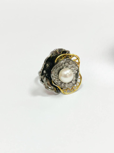 Кольцо YR03404_KO_WP_BLK (Ag 925)