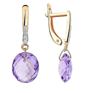 Серьги 260-1-018Р-А (Au 585)