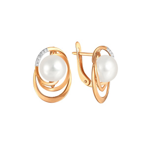 Серьги 290-1-1025Р (Au 585)